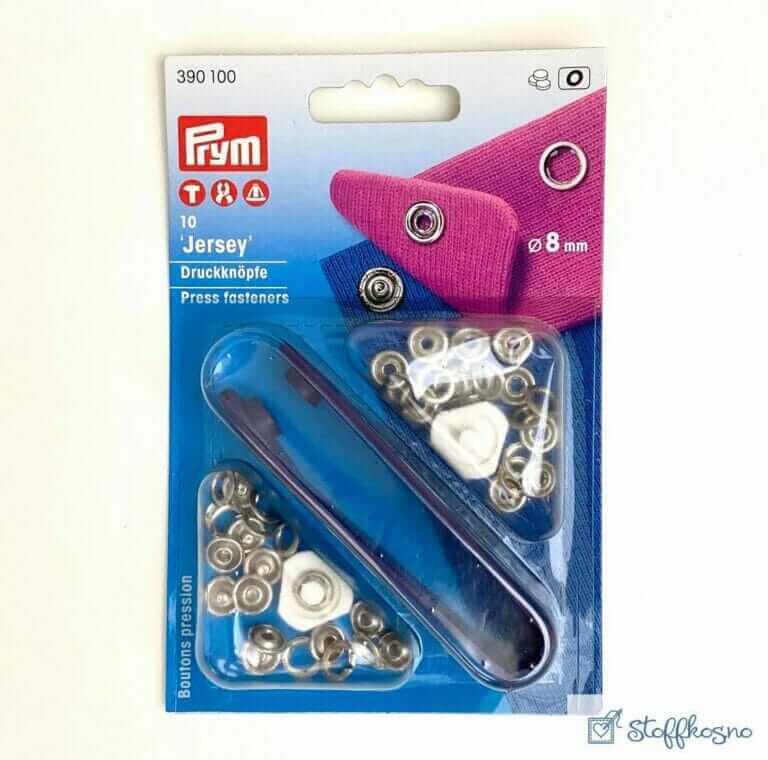 Prym - Jersey trykknapp 8mm - Sølv