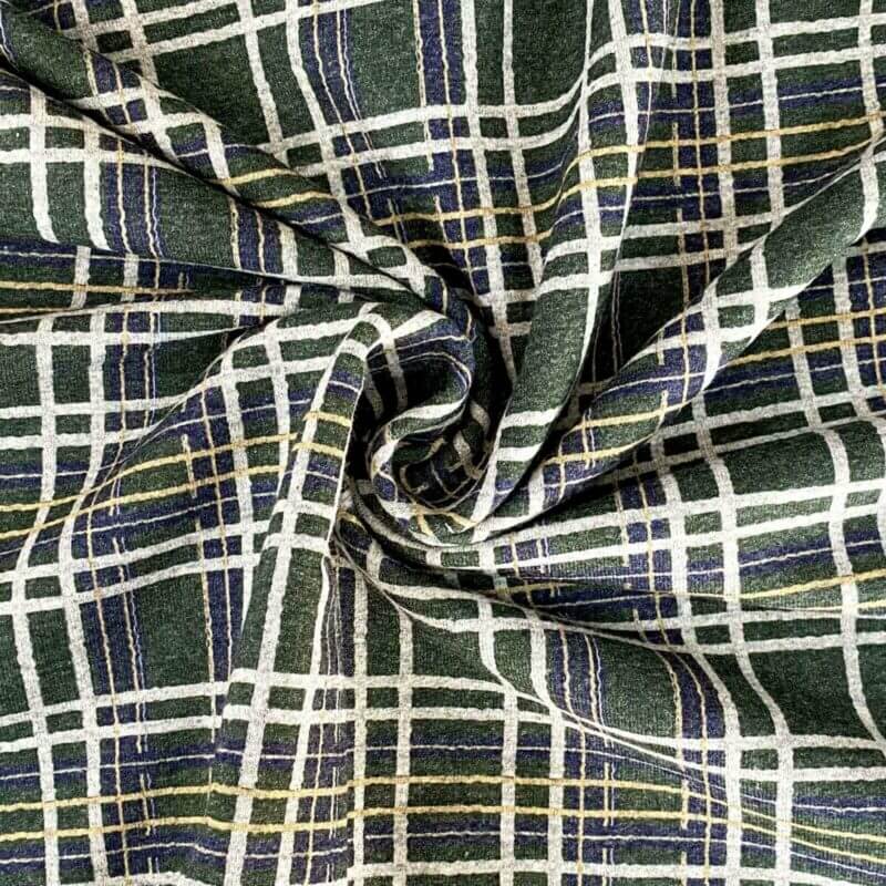 French Terry - Plaid small green